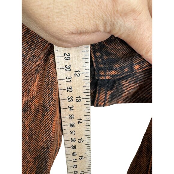 Vans Covina 5-Pocket Baggy Denim Pant High-Rise Straight Leg Scarlet Ibis Sz 30 - Picture 6 of 12